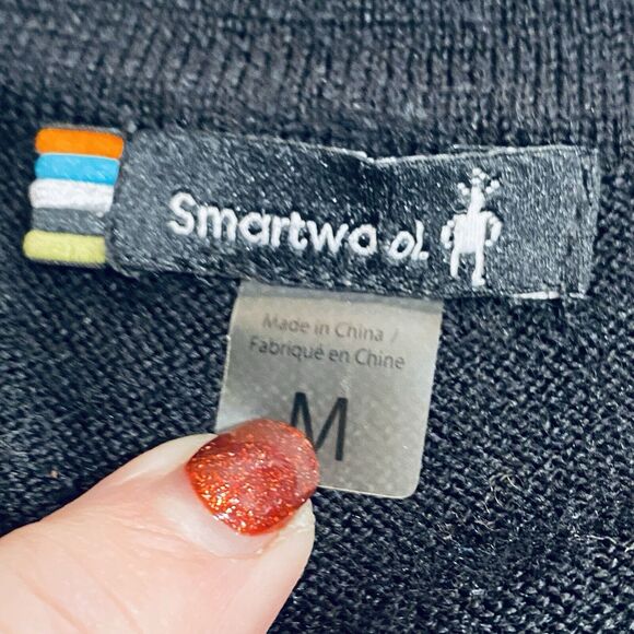 Smartwool Sweater Womens Medium Merino Wool Long Sleeve Pullover V Neck Akima - Picture 5 of 9